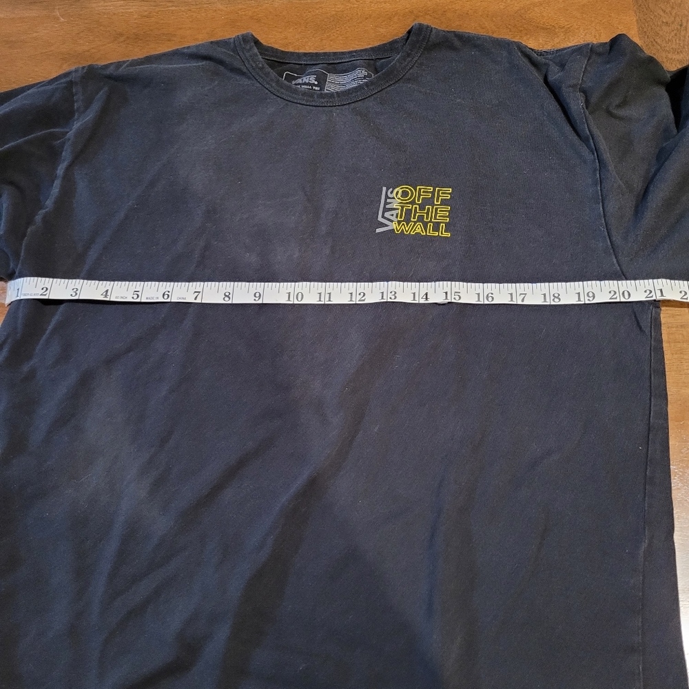 Vans Off The Wall Long Sleeve Tee Blsck Size Large